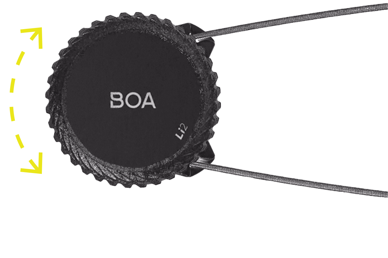 feineinstellbarer BOA Fit System Li2 Drehverschluss