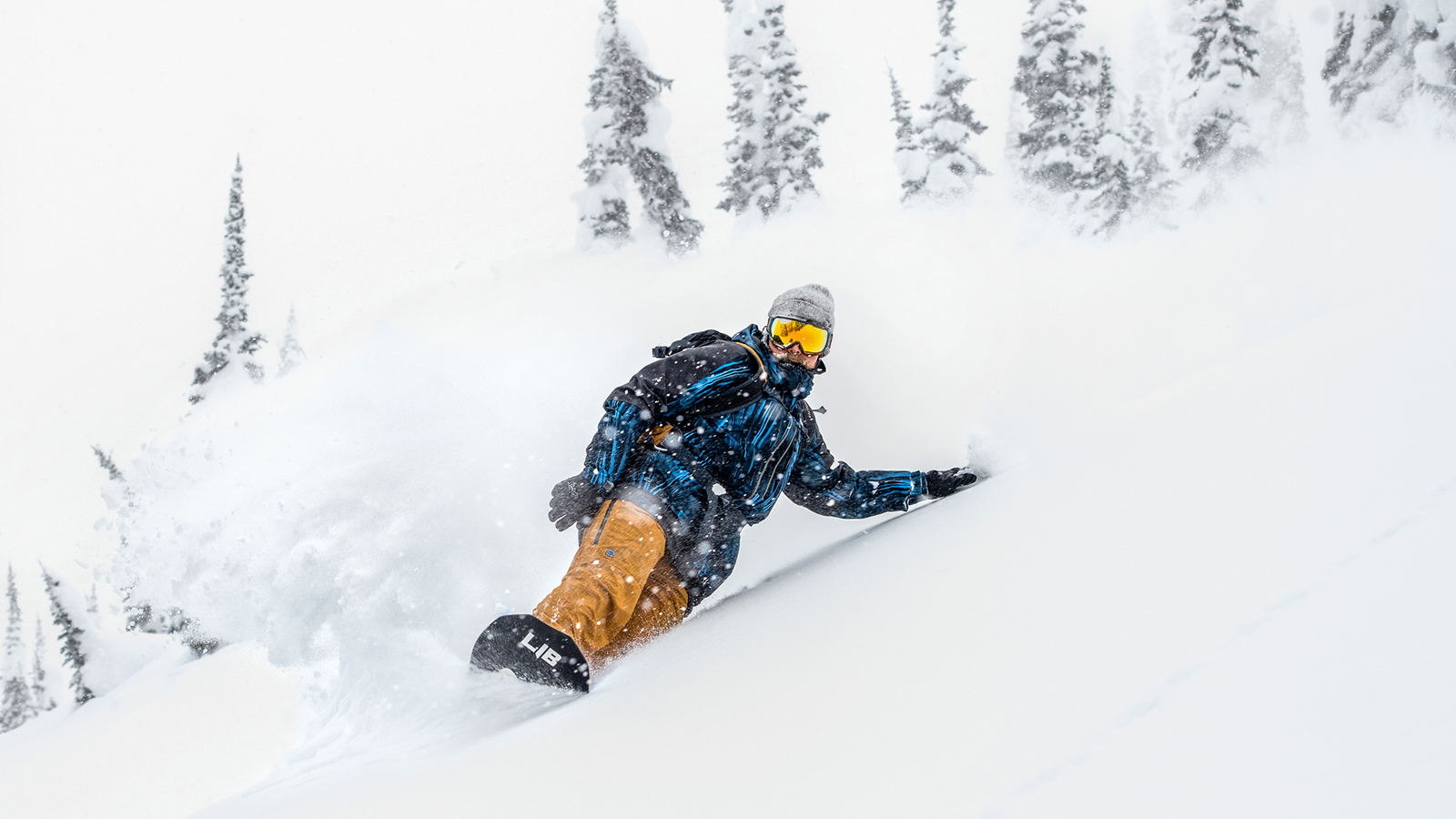 Travis Rice snowboarding in British Columbia