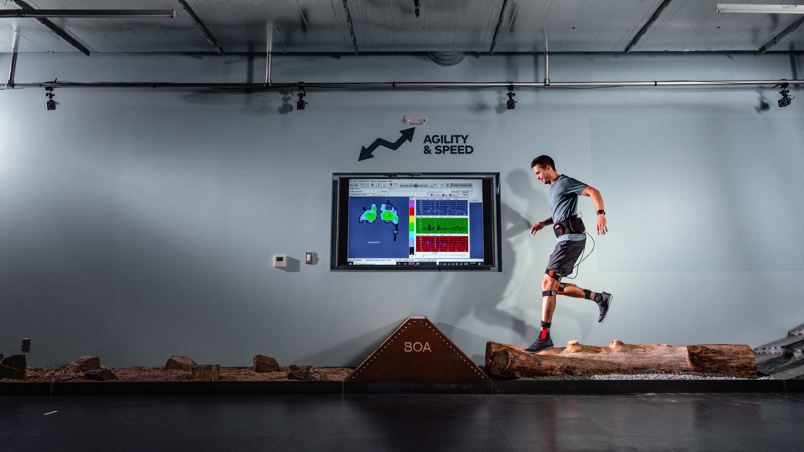 PFL Test athlete on the lab trail