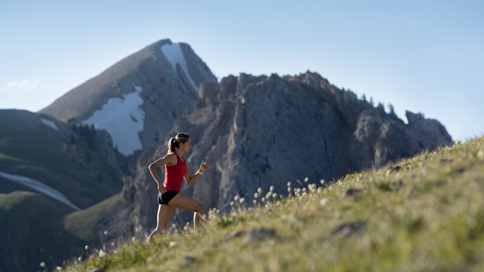 Grayson Murphy running in Bozeman, Montana