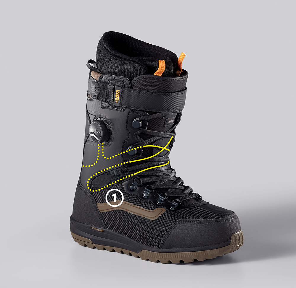Razor accumulate Wedge BOA Fit System Hybrid Snowboard Boot Lace Configuration