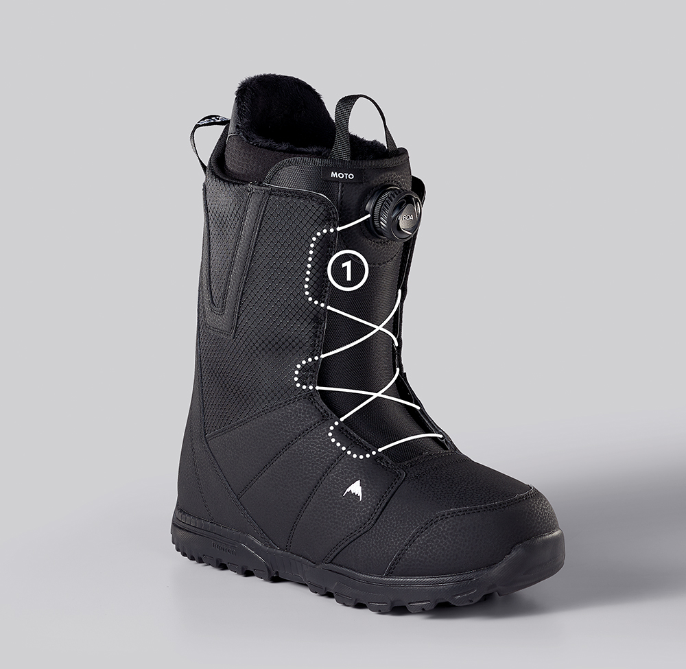 disponibile in tutte le misure AIRTRACKS Snowboard Boots Star Black colore: Nero Scarponi da snowboard