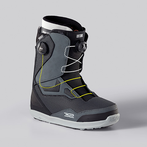 Hybrid Snowboard Boot Lace Configuration