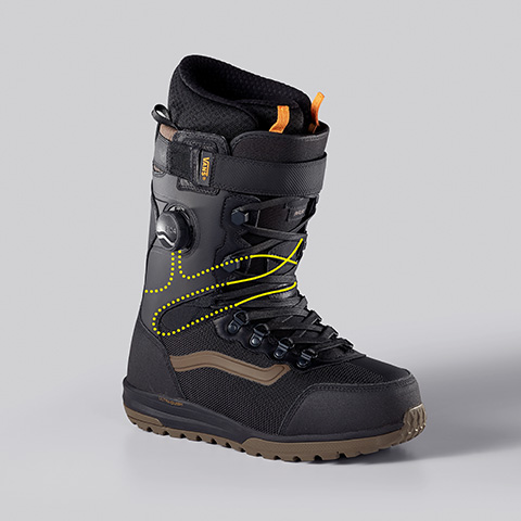 BOA Fit System Single Dial Snowboard Boot Lace Configuration