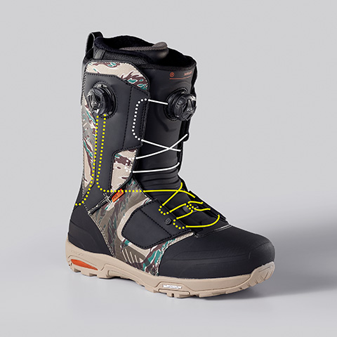 BOA Fit System Conda Snowboard Boot Lace Configuration