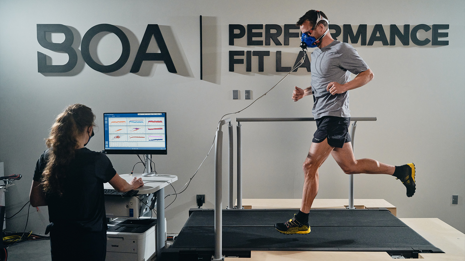 Testing trail run in the Performance Fit Lab
