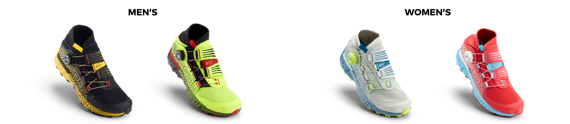 La Sportiva Cyklon BOA-powered trail running shoes colorways