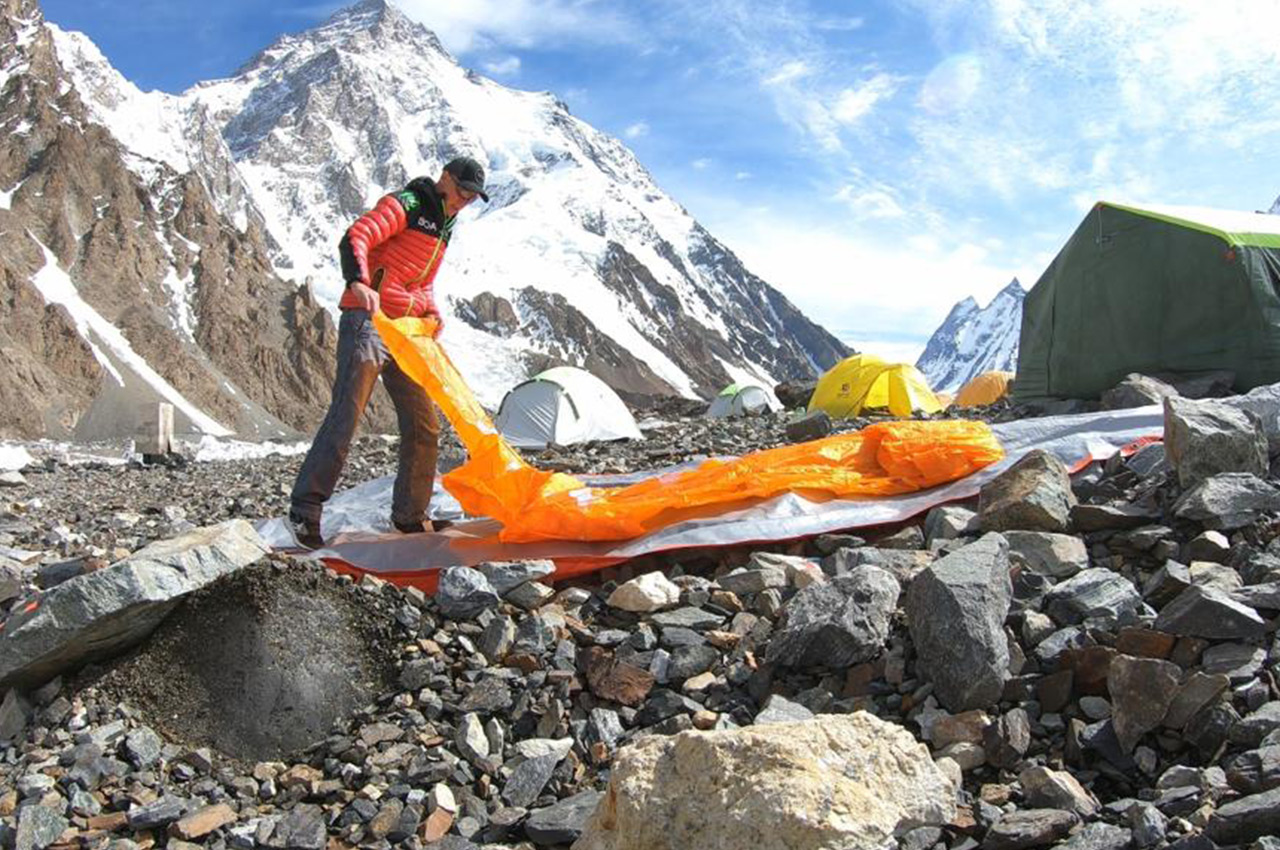 Max Paraglide Prep at K2 Base Camp
