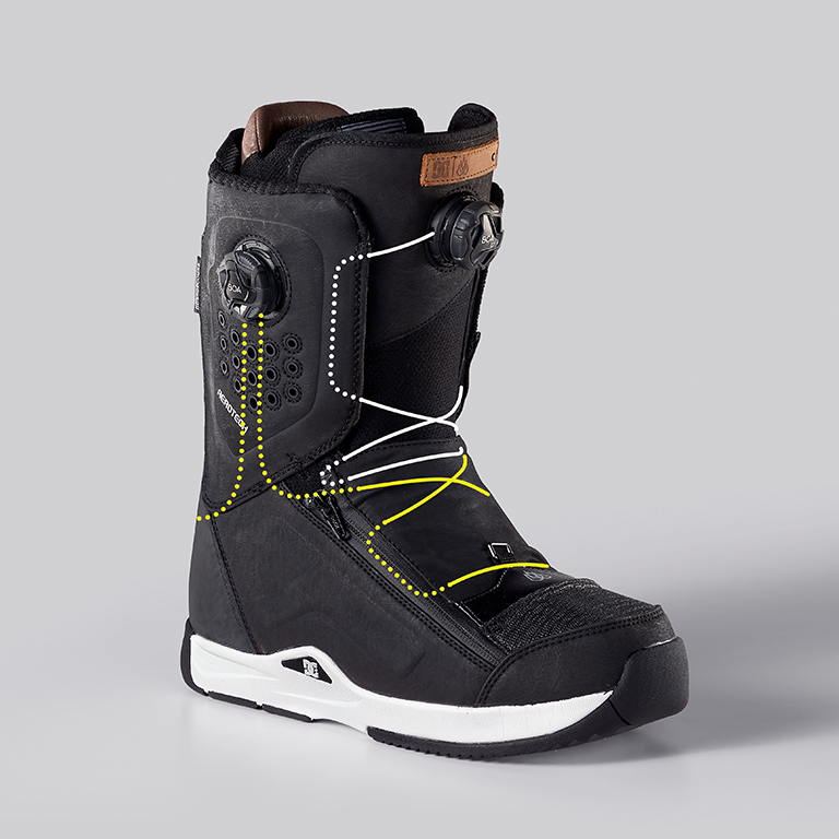 DC Travis Rice Snowboard Boot, Lace Path